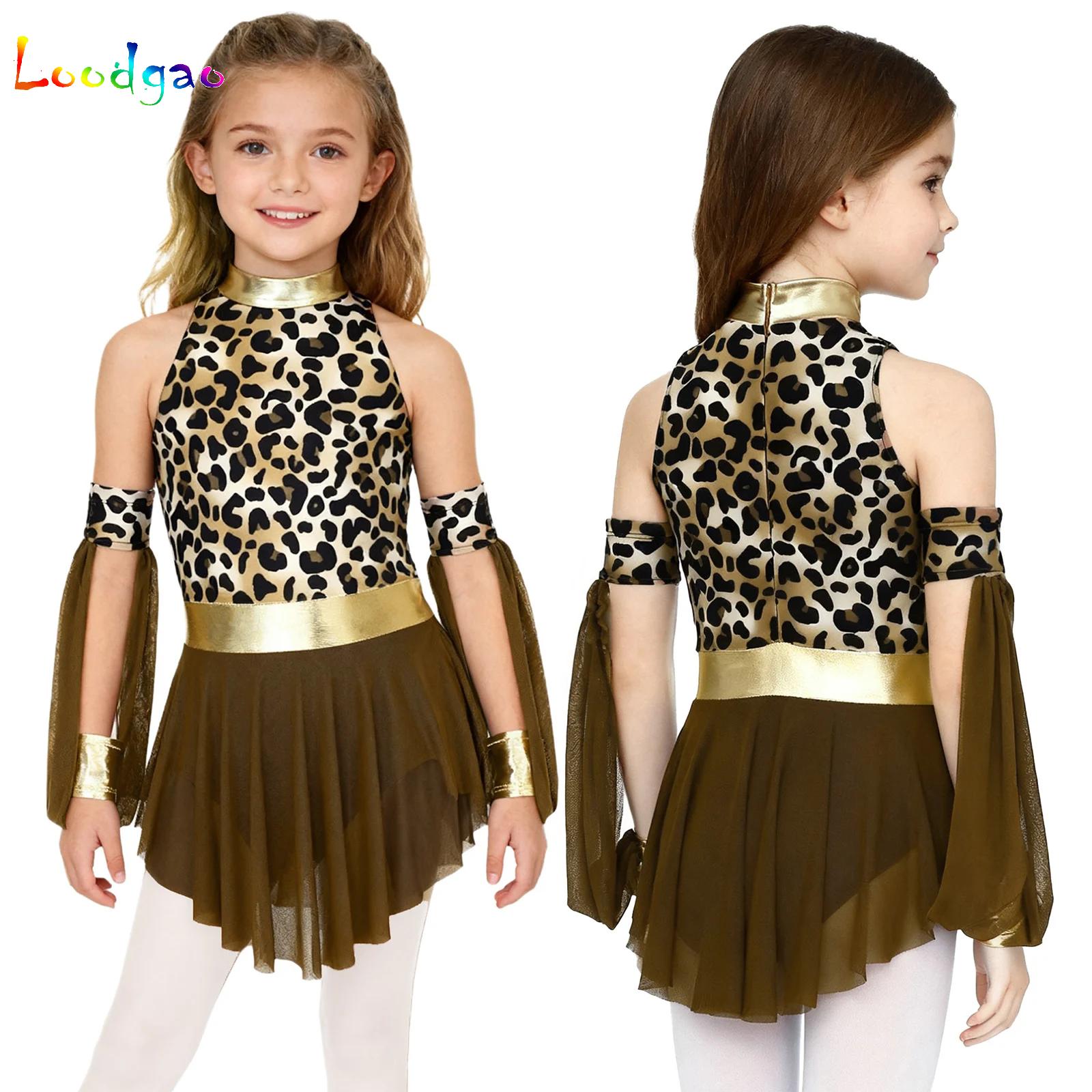 Summer Clothing For Kids Girls - キッズ レオパード サベージ ケイブマン クロウズ 先史時代のインドの衣装