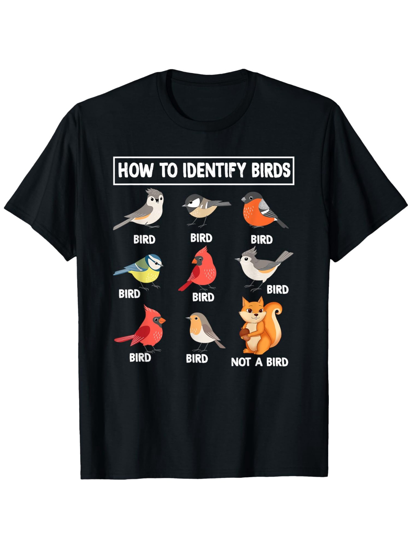 Summer Clothing Pictures - 鳥、非鳥類動物、リス、面白い写真、バードウォッチャー、カジュアルなグラフィックTシャツの見分け方。女性服 夏 Y2K