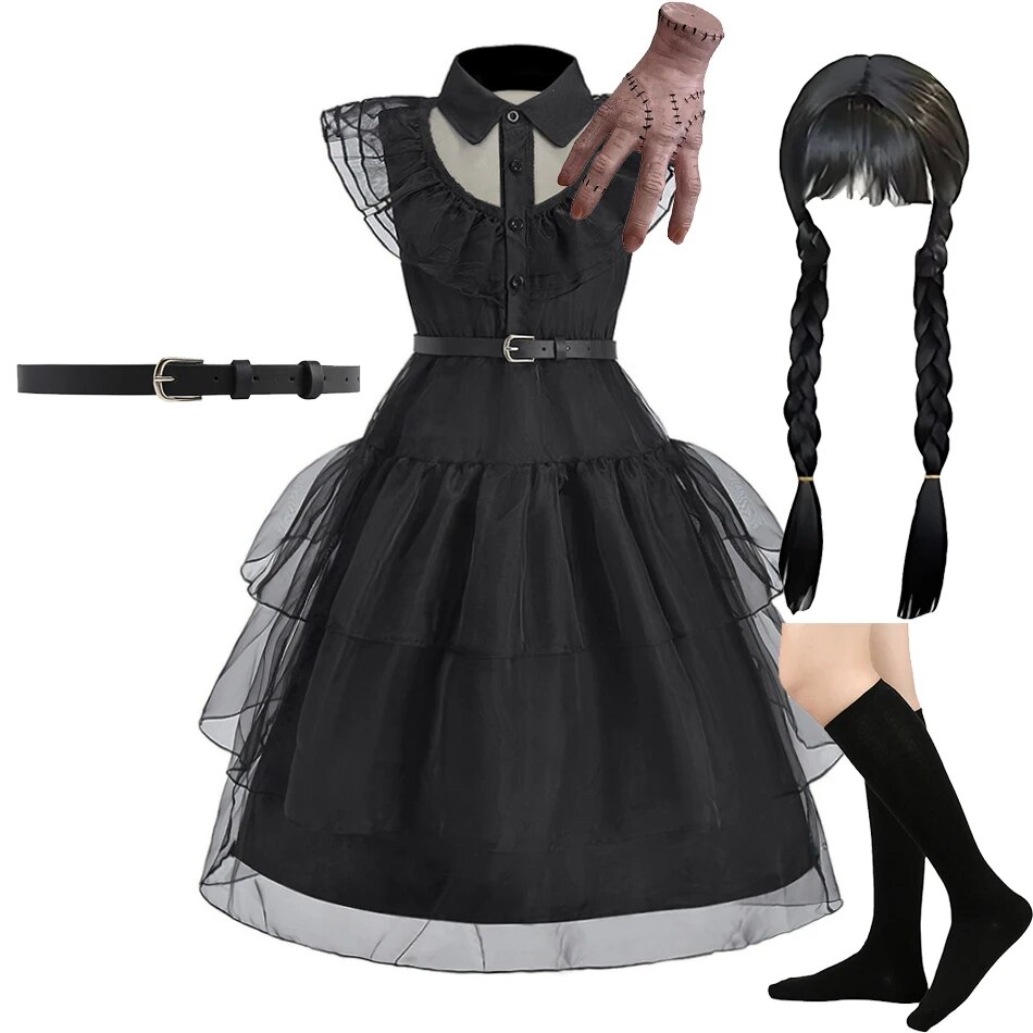 Summer Clothing For Kids Girls - 女の子の衣装子供コスプレ黒魔女プリンセスドレス子供ページェントディナードレス女の子ハロウィンパーティーダンス服