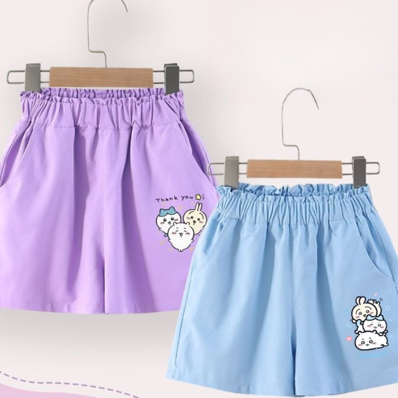 Summer Light Clothing - アニメ漫画かわいいちいかわ子供服ショートパンツ夏用バドウエスト薄くて軽い通気性良い見た目耐摩耗性
