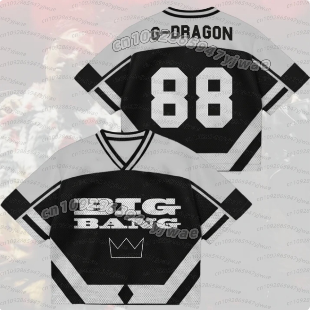 Summer Clothing Guys - 夏男性女性 BigBang 2026 ワールドツアーミックスメッシュジャージファンへのギフト半袖 TAEYANG G-DRAGON
