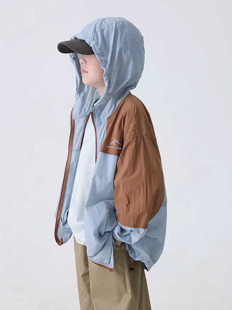 Summer Clothing Material - 男の子夏服日焼け止め服アウター薄型モデル新2026子供用アウトドアカジュアルスタイル通気性素材