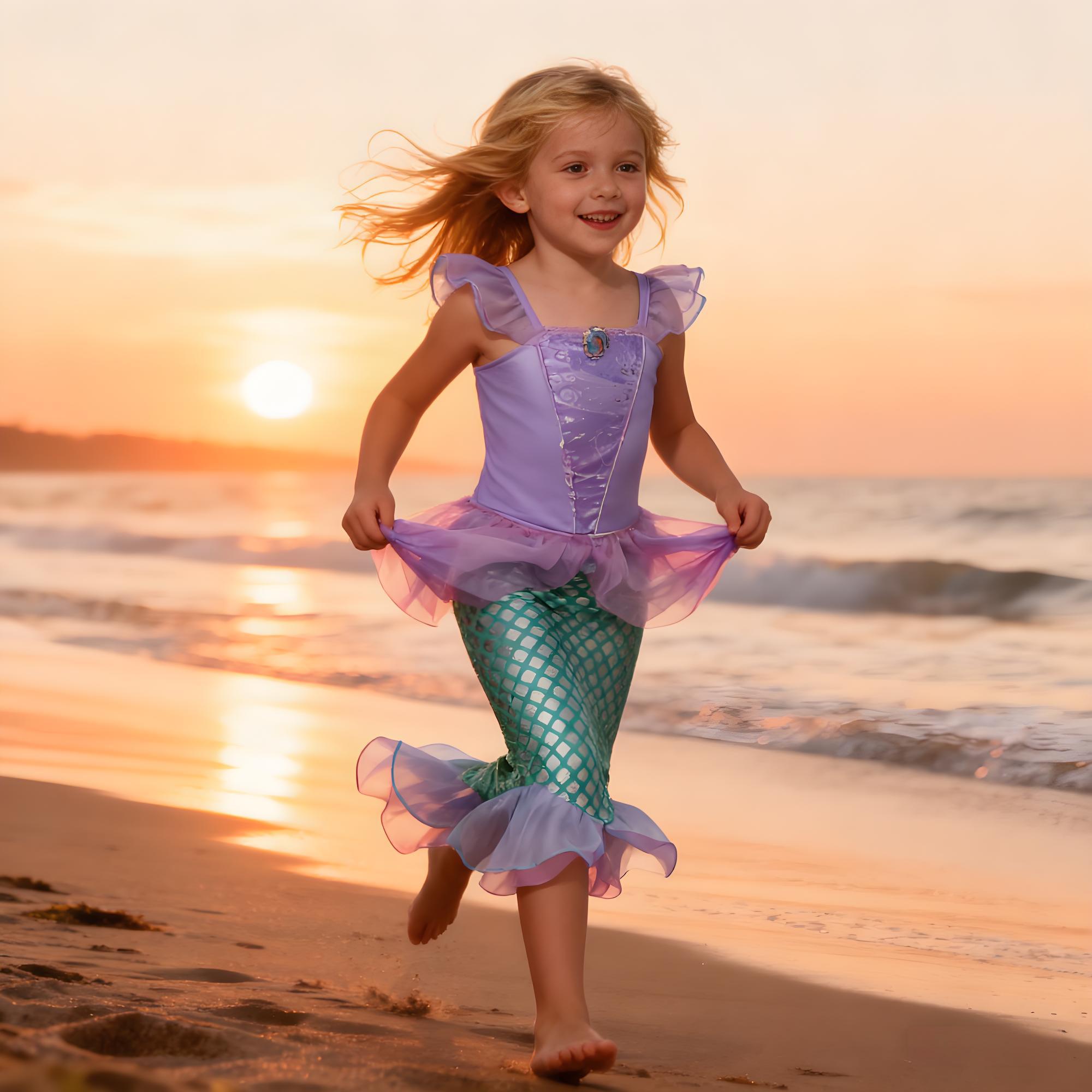 Summer Clothing For Kids Girls - 夏マーメイド誕生日パーティードレス女の子かわいい衣装カーニバルアニメコスプレ衣装 2-10 歳子供ファンタジー変装ウエディングドレス