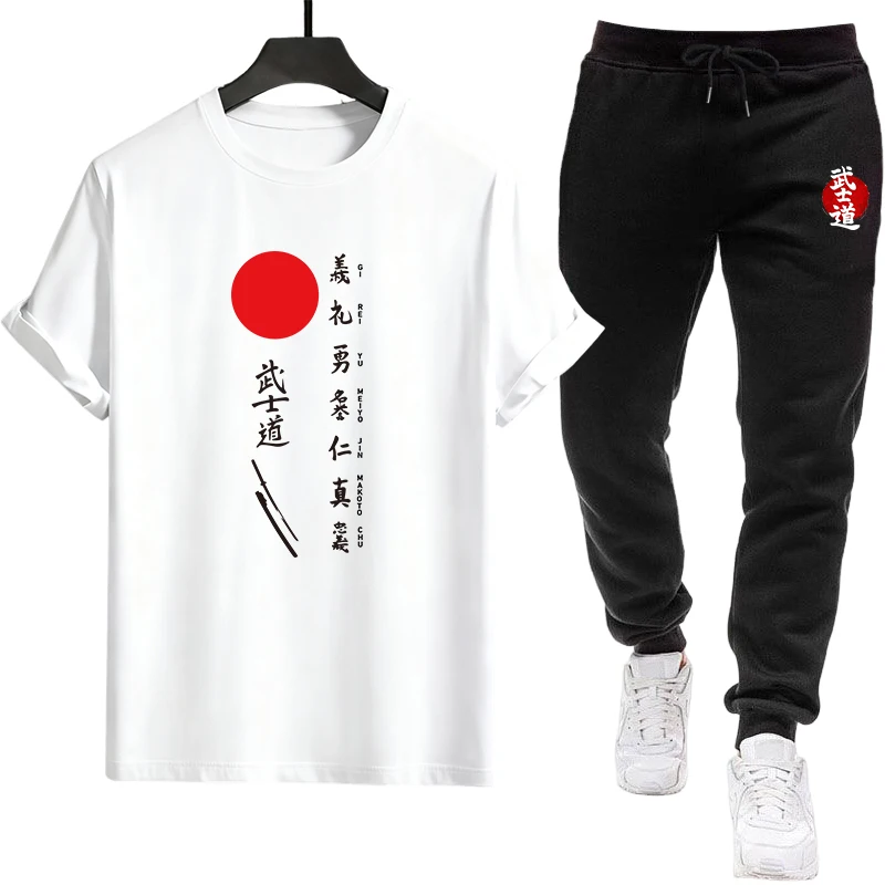 Quality Summer Clothing - メンズトラックスーツプリントカジュアル半袖アウトドアスポーツジョギング男性服品質シングルピース Tシャツパンツ春夏