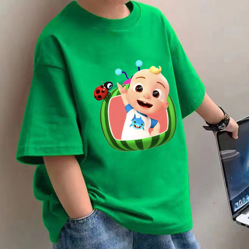 Summer Clothing Baby Girl - ココメロンズベビー Tシャツアニメ綿半袖シャツ男の子女の子夏服漫画プリントフィギュアトップス Tシャツギフト新しい