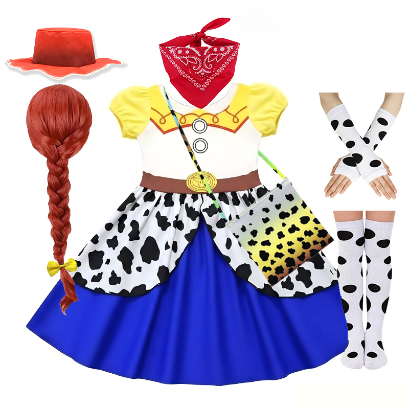 Summer Clothing For Kids Girls - キッズ ウエスタン カウガール コスチューム 女の子用 カートゥーンプリント