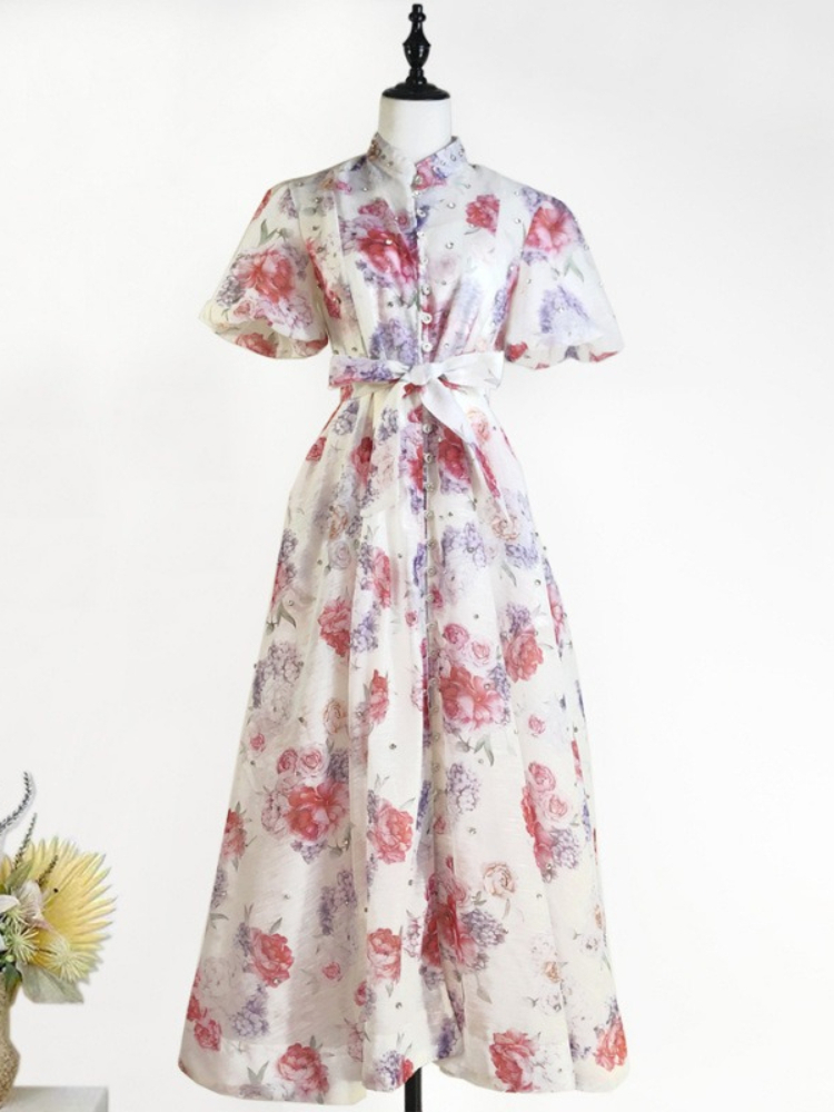 フレンチレトロエレガントな夏の女性用ツーピースドレス、バブル - Summer Clothing Pictures のレビューと価格