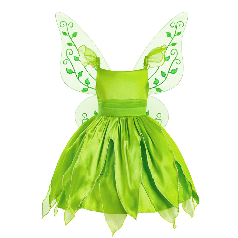 女の子の花の妖精ドレスアップ子供プリンセスドレス羽ハロウィン - Summer Clothing For Kids Girls のレビューと価格