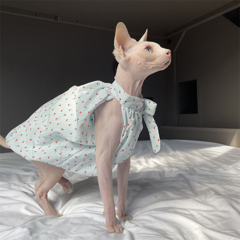 夏の猫服 スウィートライトブルー ダブルレイヤー 軽量コット - Summer Light Clothing のレビューと価格