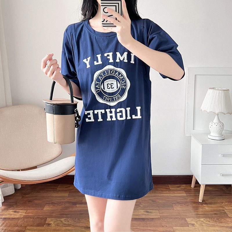 授乳服妊娠中の授乳ロング Tシャツナイトガウン女性夏マタニテ - Summer Clothing Us のレビューと価格