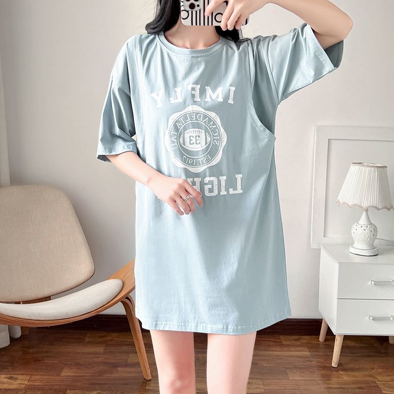 授乳服妊娠中の授乳ロング Tシャツナイトガウン女性夏マタニテ - Summer Clothing Us のレビューと価格