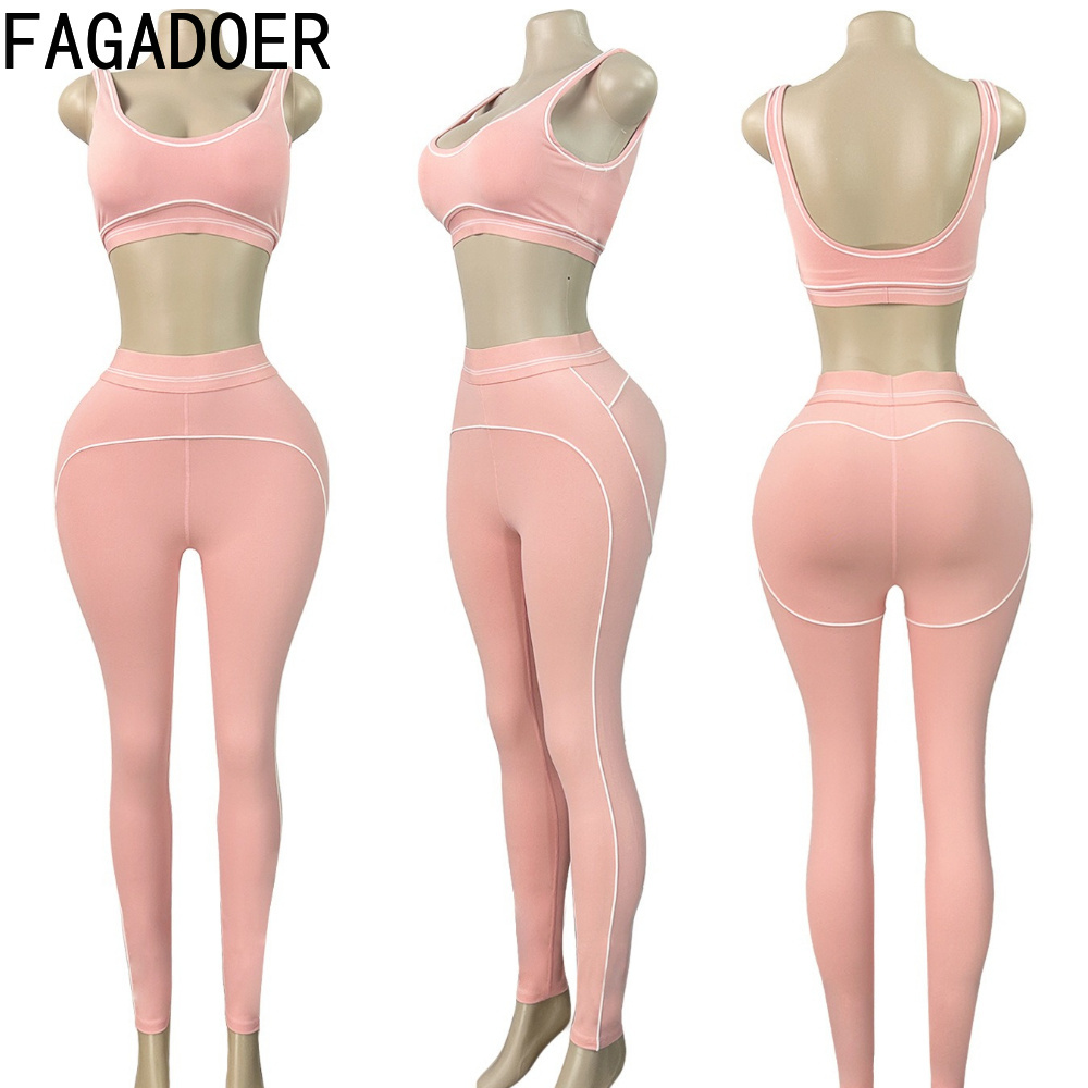 FAGADOER ファッションパッチワーク品質スポーティセッ - Quality Summer Clothing のレビューと価格