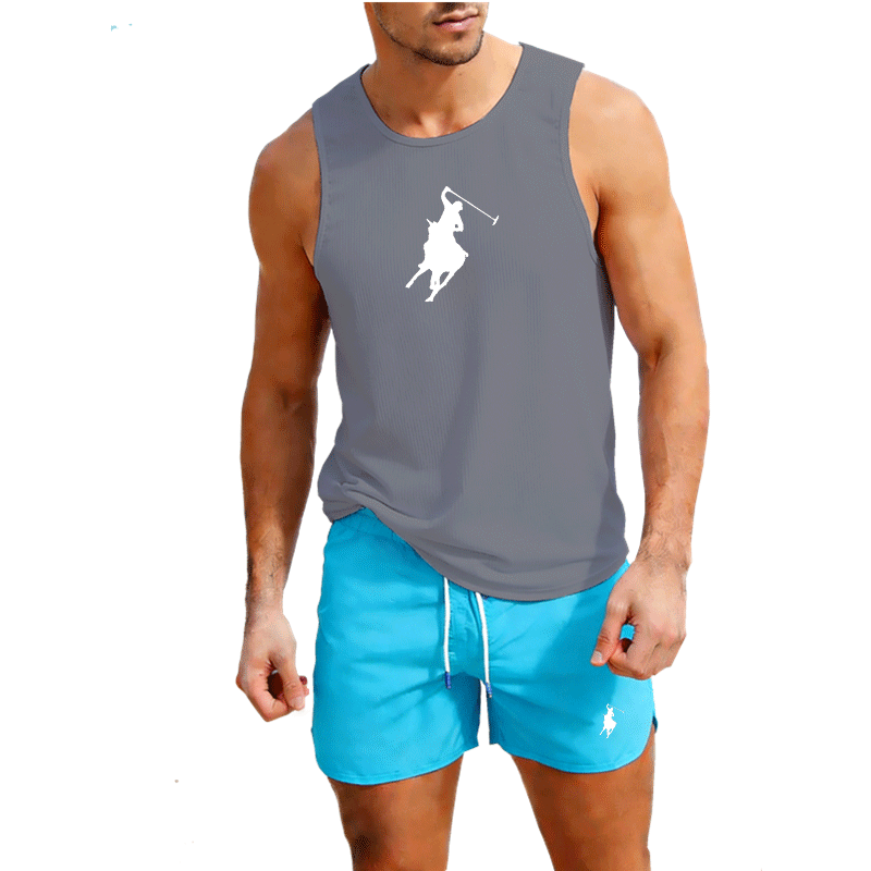 ヨーロッパメンズサマーベスト＆ショーツセット 2ピース アウ - Summer Clothing Us のレビューと価格