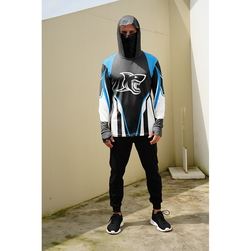 釣り用シャツ メンズ 日焼け防止 フード付きマスク 一体型  - Summer Clothing Guys のレビューと価格