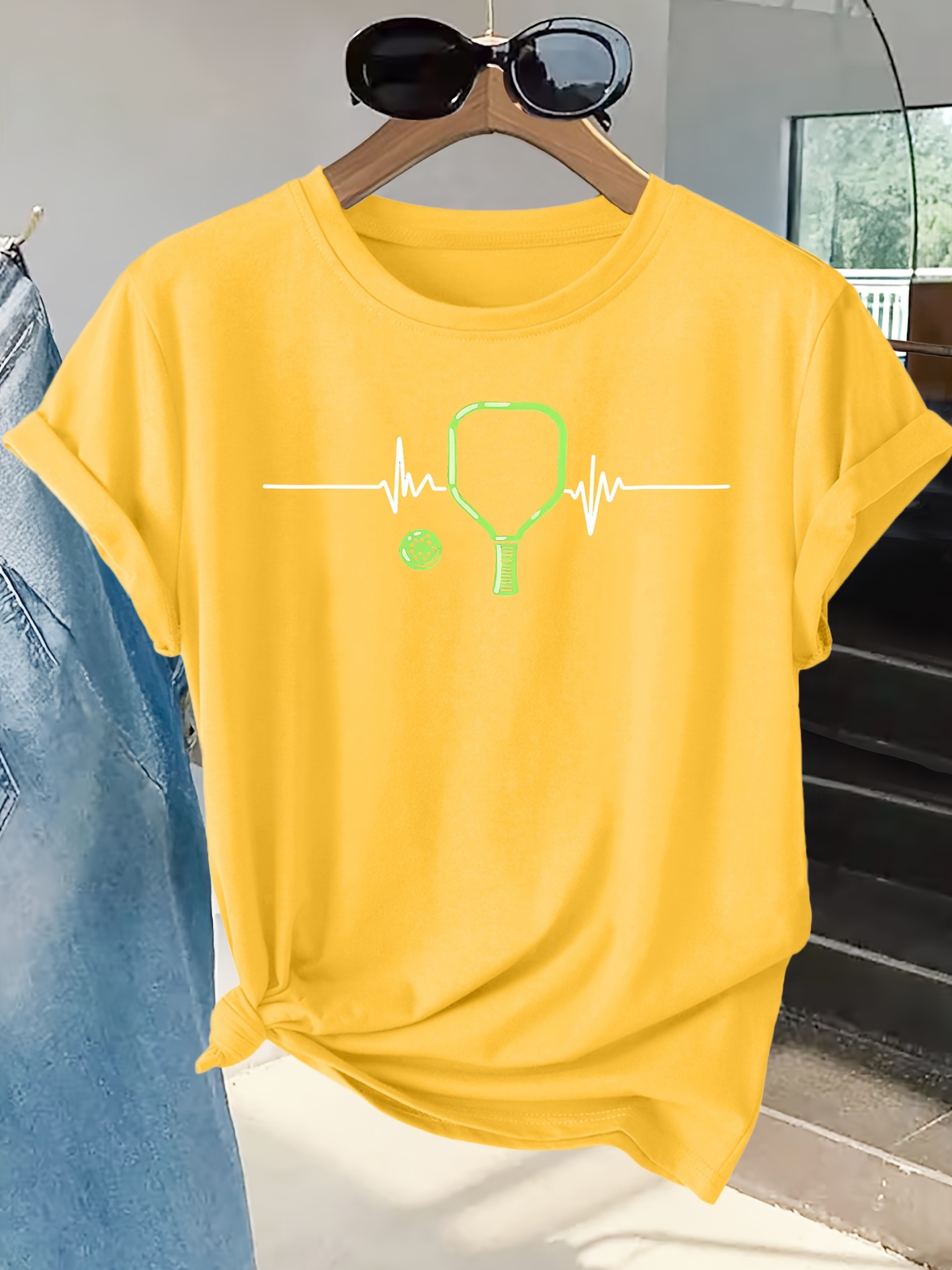 レディースTシャツ ラケット ハートビート パーソナリティプ - Summer Clothing Pictures のレビューと価格