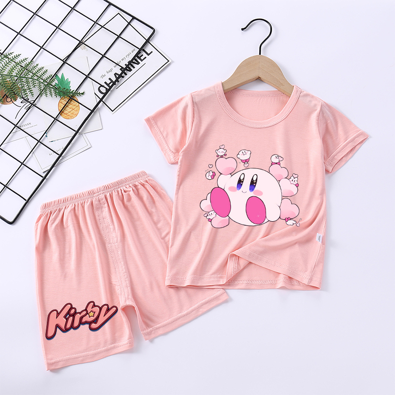 新しいカービィガールパジャマかわいい漫画パジャマセット子供か - Summer Clothing Baby Girl のレビューと価格