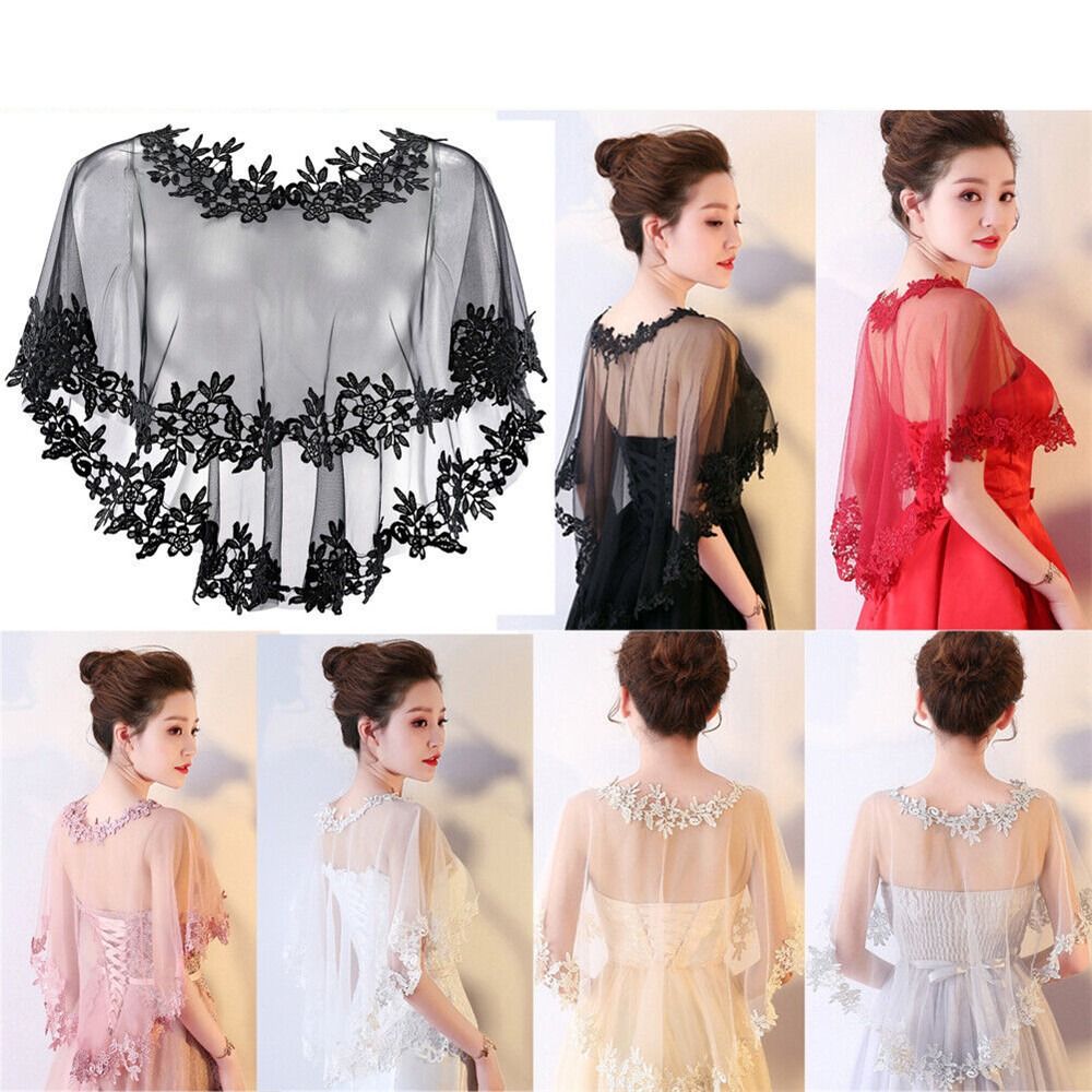 女性のカジュアルなレースのショール、結婚式のケープ、イブニン - Summer Light Clothing のレビューと価格