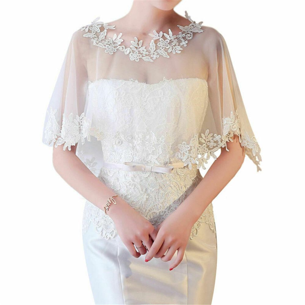 女性のカジュアルなレースのショール、結婚式のケープ、イブニン - Summer Light Clothing のレビューと価格