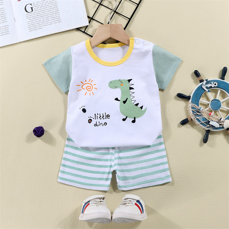綿 Tシャツ + ショーツ 2 ピーストラックスーツセット子 - Summer Clothing Baby Girl のレビューと価格