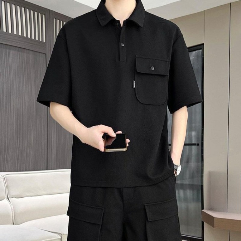 メンズサマー半袖ポロシャツショーツセットプレミアム品質通気性 - Quality Summer Clothing のレビューと価格