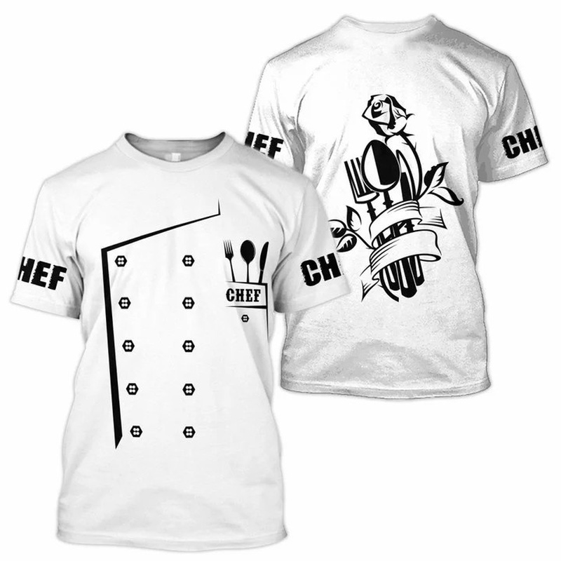 1枚限定カスタム写真シェフグラフィックメンズTシャツ、料理人 - Summer Clothing Pictures のレビューと価格