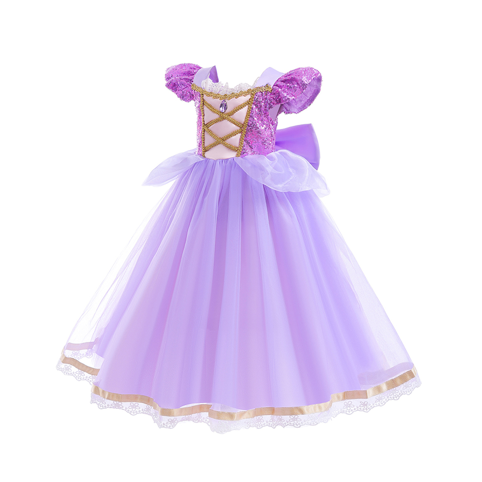 夏ラプンツェルガールプリンセスドレスコスプレもつれたハロウィ - Summer Clothing For Kids Girls のレビューと価格