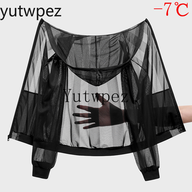 メンズアイスシルク日焼け防止服夏軽量通気性フード付き速乾ジャ - Summer Clothing Plus のレビューと価格