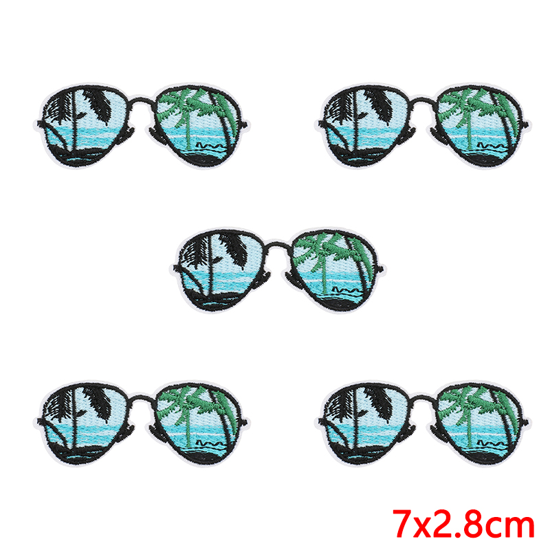 10 個夏のビーチ波刺繍パッチ服漫画サーフボードパッチココナ - Summer Clothing Pictures のレビューと価格