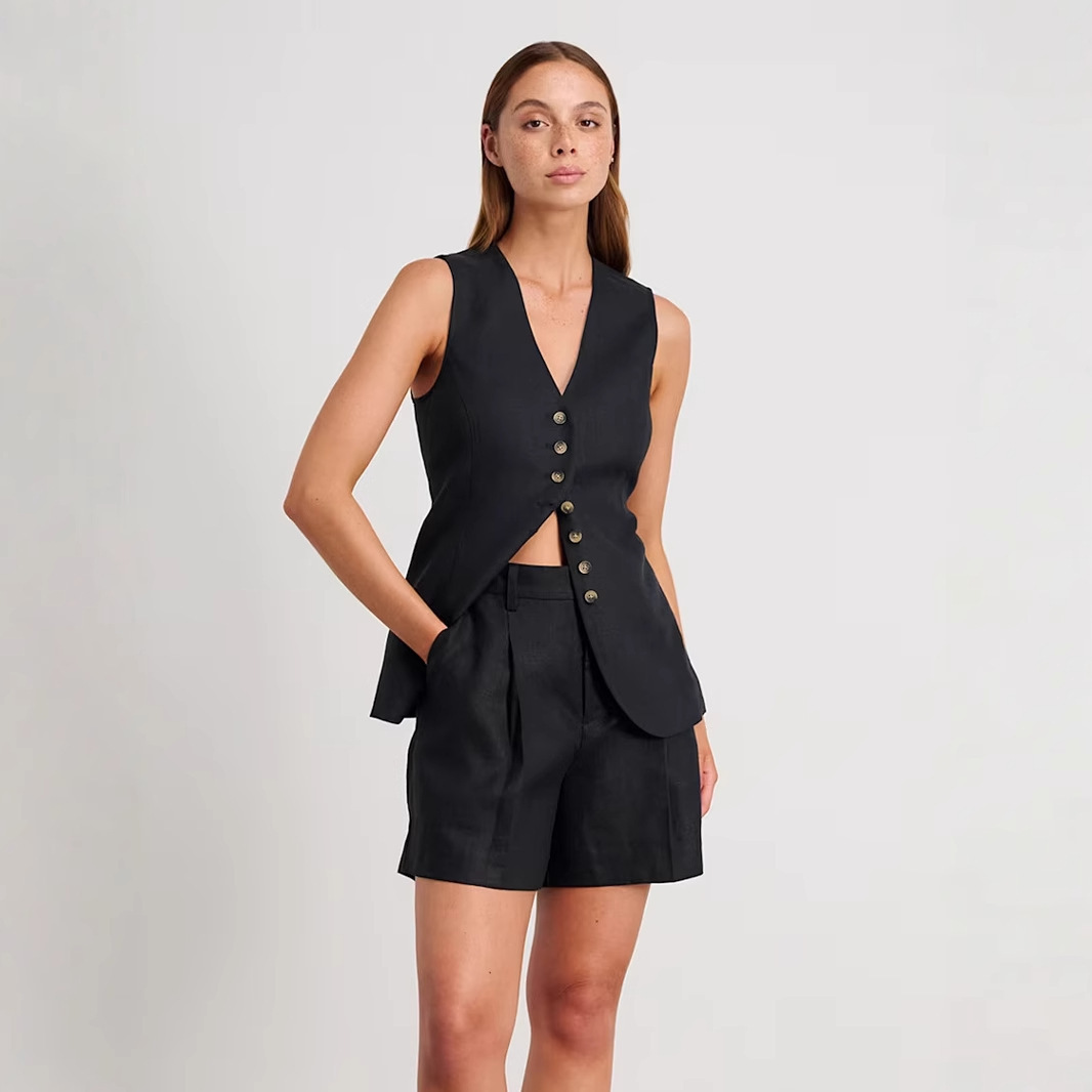 Wolfeel コットンリネンシックカジュアルベストショーツ - Summer Clothing Linen のレビューと価格