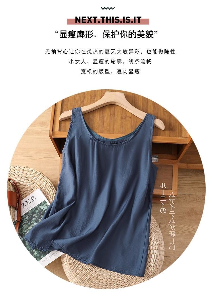 プラスサイズの女性の夏用無地婦人服ノースリーブルーズオフィス - Summer Clothing Linen のレビューと価格