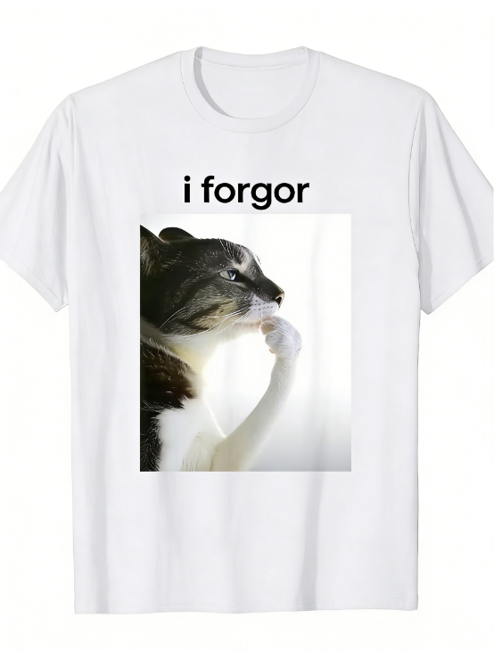 猫のミーム画像が入ってない女性用Tシャツ ニュートラルなラウ - Summer Clothing Pictures のレビューと価格