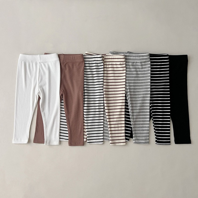 ベビー服 0-6 歳の子供用パンツストライプ綿女の子無地レギ - Summer Clothing Baby Girl のレビューと価格