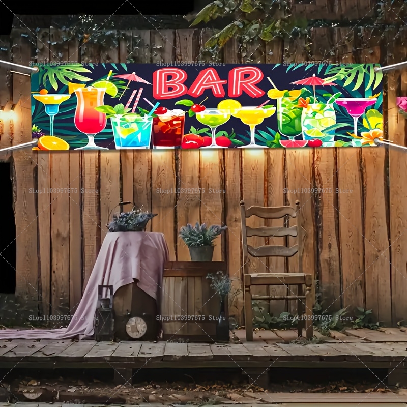 ハワイアンシーサイドバーパーティーバナー トロピカルビーチテ - Summer Clothing Banner のレビューと価格