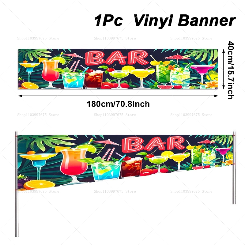 ハワイアンシーサイドバーパーティーバナー トロピカルビーチテ - Summer Clothing Banner のレビューと価格