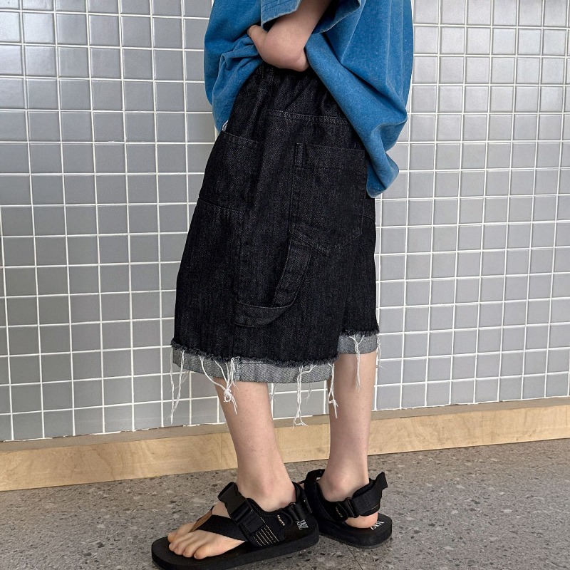 男の子用サマーデニムショートパンツ 膝丈ミッドレングスパンツ - Summer Clothing Range のレビューと価格