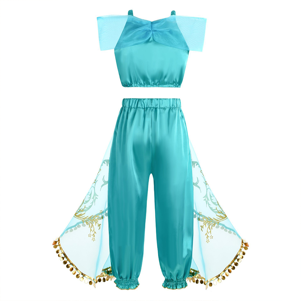 女の子用ジャスミンファンタジーコスチュームアラビアンプリンセ - Summer Clothing For Kids Girls のレビューと価格