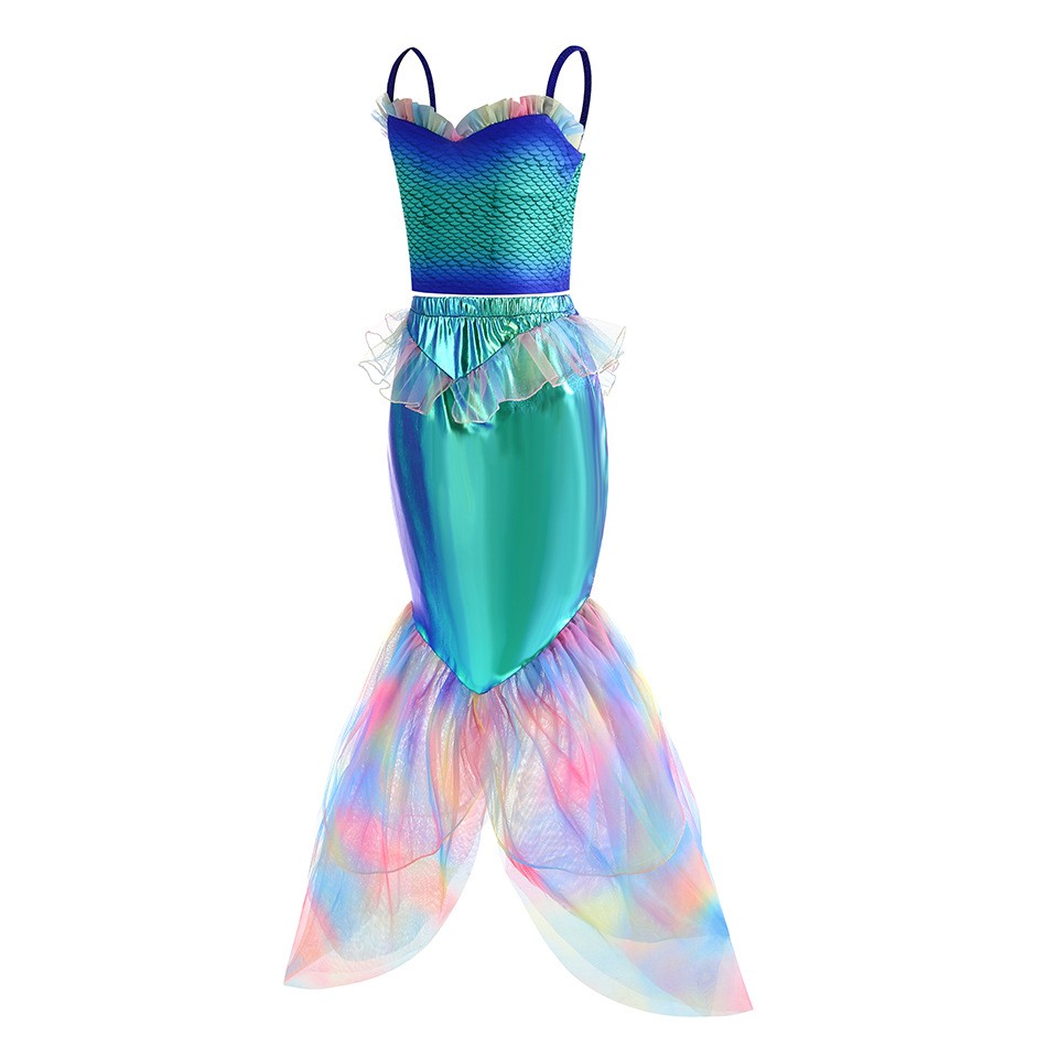ディズニーマーメイドドレスアップ衣装女の子アリエルコスプレ誕 - Summer Clothing For Kids Girls のレビューと価格