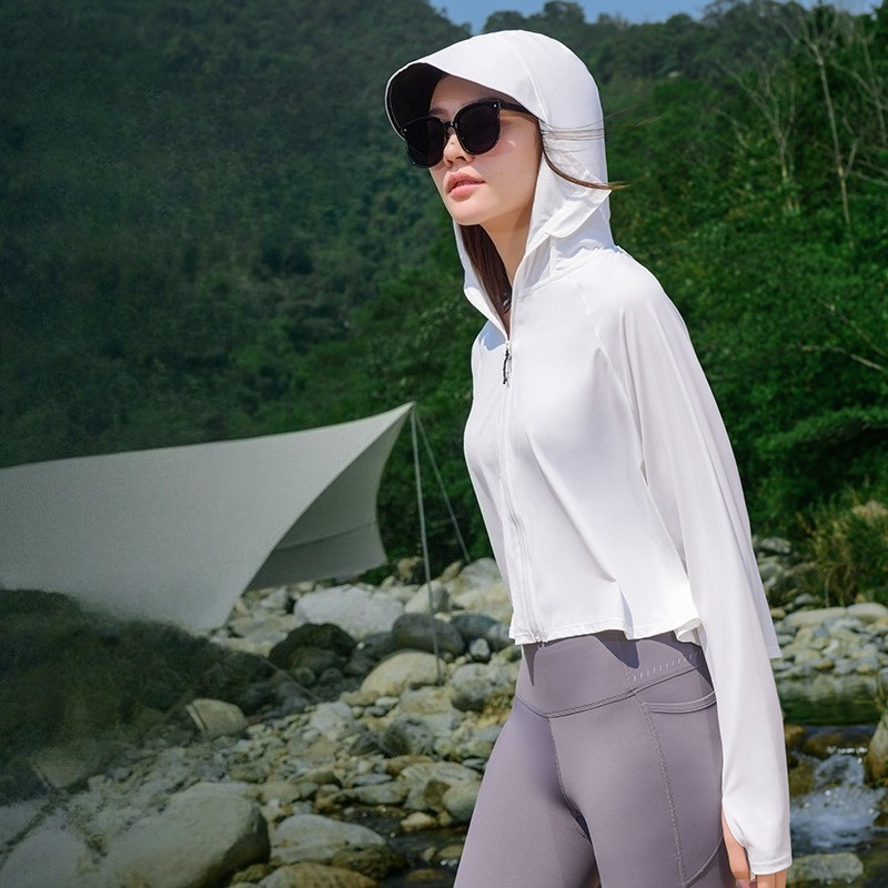 夏のランニング保護服薄いカップルスポーツレジャー日焼け止め服 - Summer Clothing Plus のレビューと価格