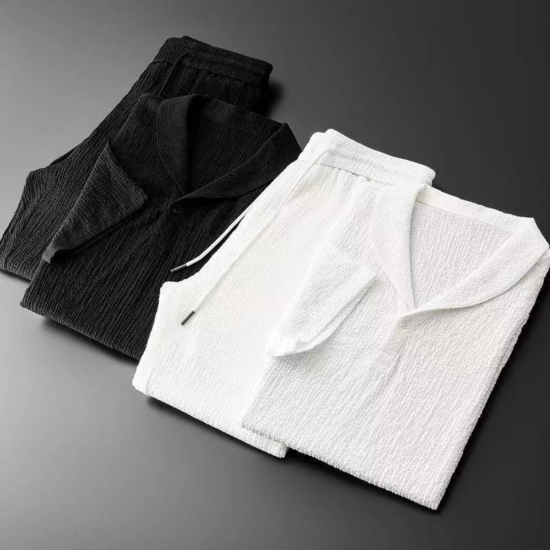 夏超薄型ツーピースアイスシルクリネンスーツメンズコットンリネ - Summer Clothing Men Linen のレビューと価格