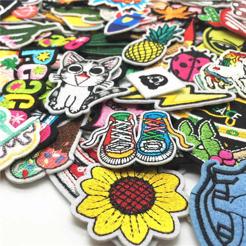30 ピース/ロット刺繍パッチ混合ランダム漫画アイアンでパッ - Summer Clothing Pictures のレビューと価格