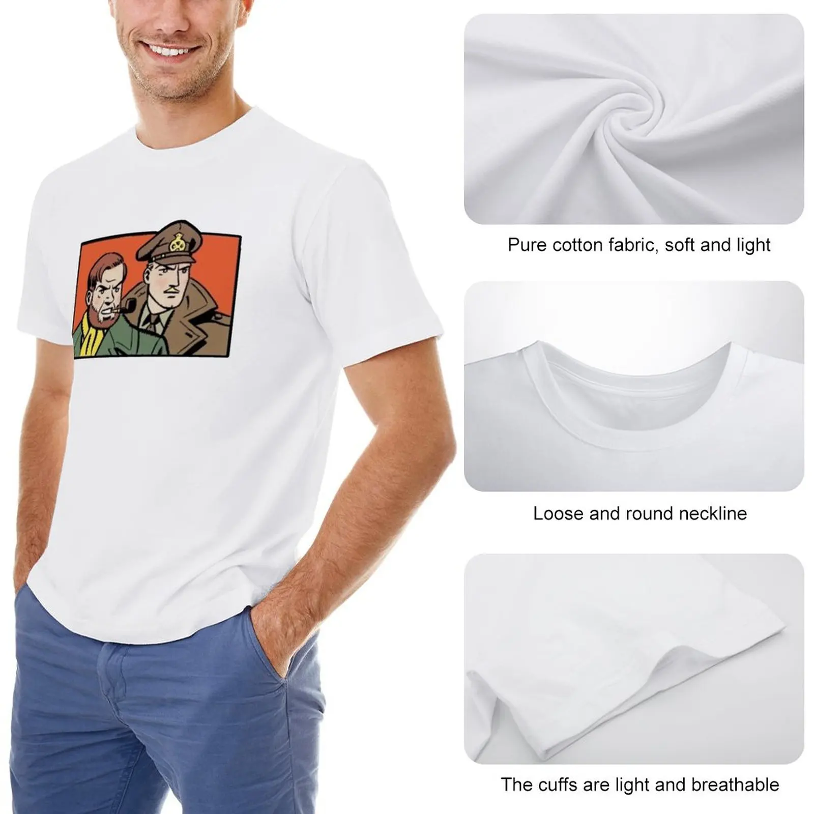 Blake and Mortimer-男性用の必須のTシャツ - Summer Clothing Banner のレビューと価格